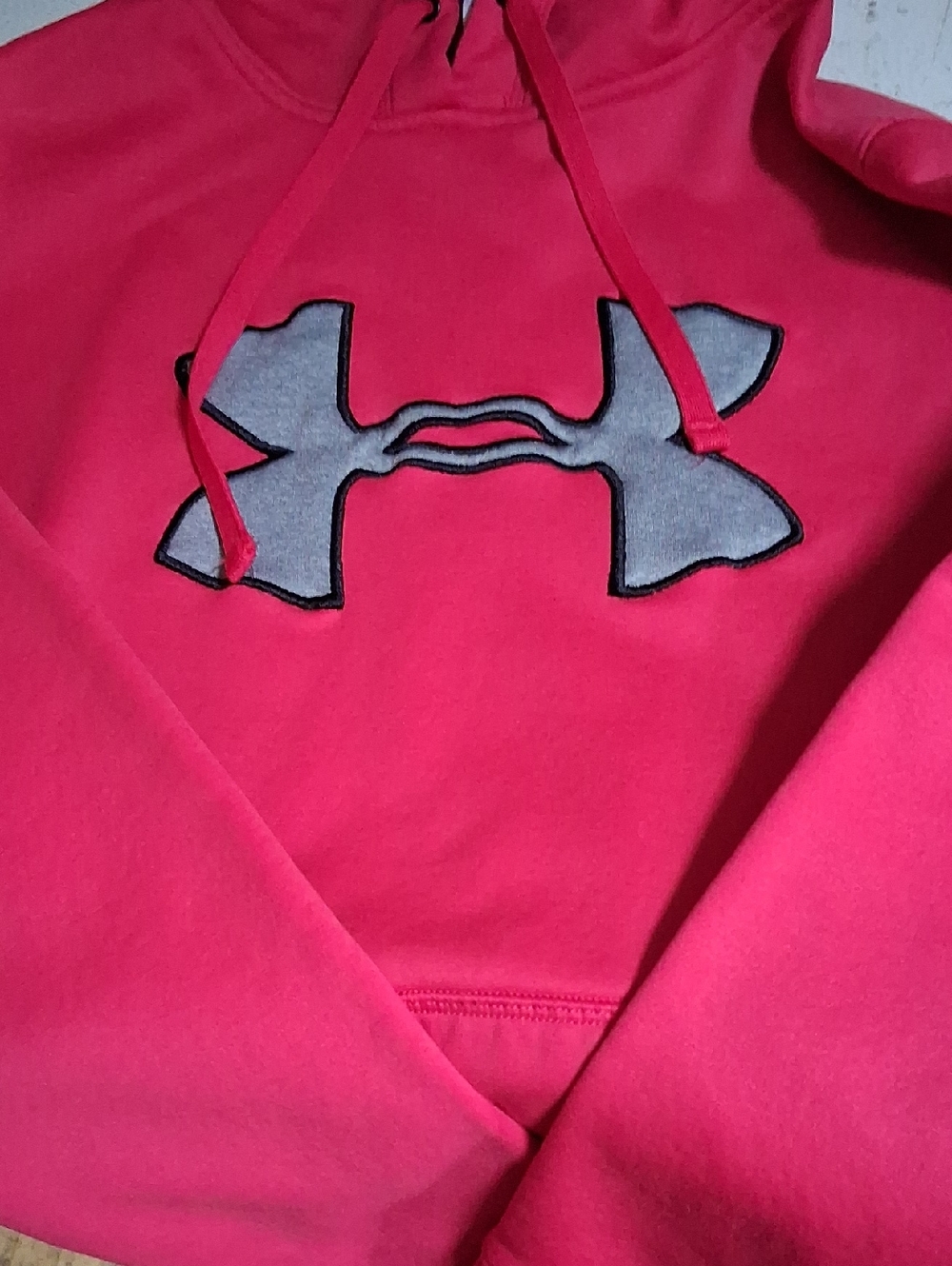 Under Armour Women's Hooded Sweatshirt - Pink  with Gray Logo